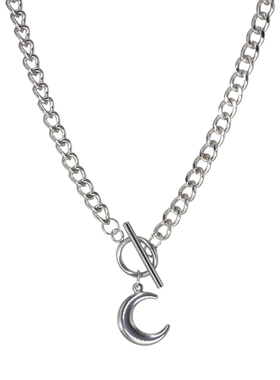 酷帅风光面圆环吊坠项链不锈钢