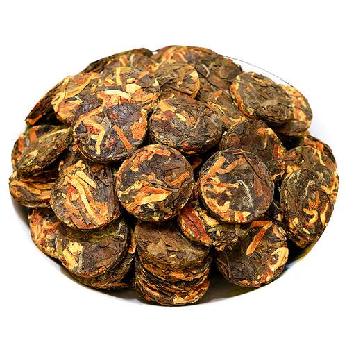 陈皮白茶小圆饼 福鼎老白茶寿眉饼茶叶福建高山茶叶浓香型共1000g