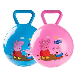 小猪佩奇手柄球摇铃球婴幼儿球类玩具10宝宝皮球儿童专用充气训练