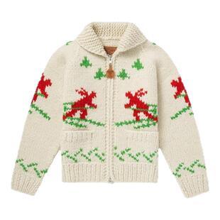 【现货】urbanic30羊毛针织开衫 24韩版圣诞麋鹿氛围感毛衣外套女