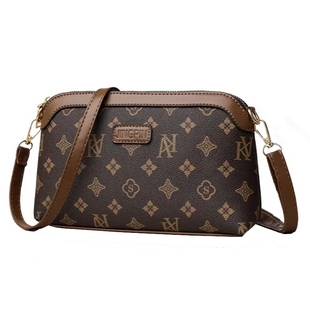 斜挎小包中年妈妈包女包百搭新款印花单肩小方包高级感印花软皮包