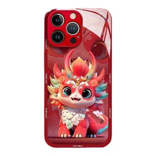 彩色财龙苹果16手机壳iphone15promax红色14新款13玻璃xsmax适用