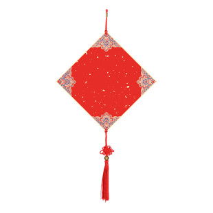 加厚万年红福字斗方硬卡宣纸中国结福卡挂件卡纸镜片福字纸空白手写春联纸春节装饰书法对联纸写福字的红纸