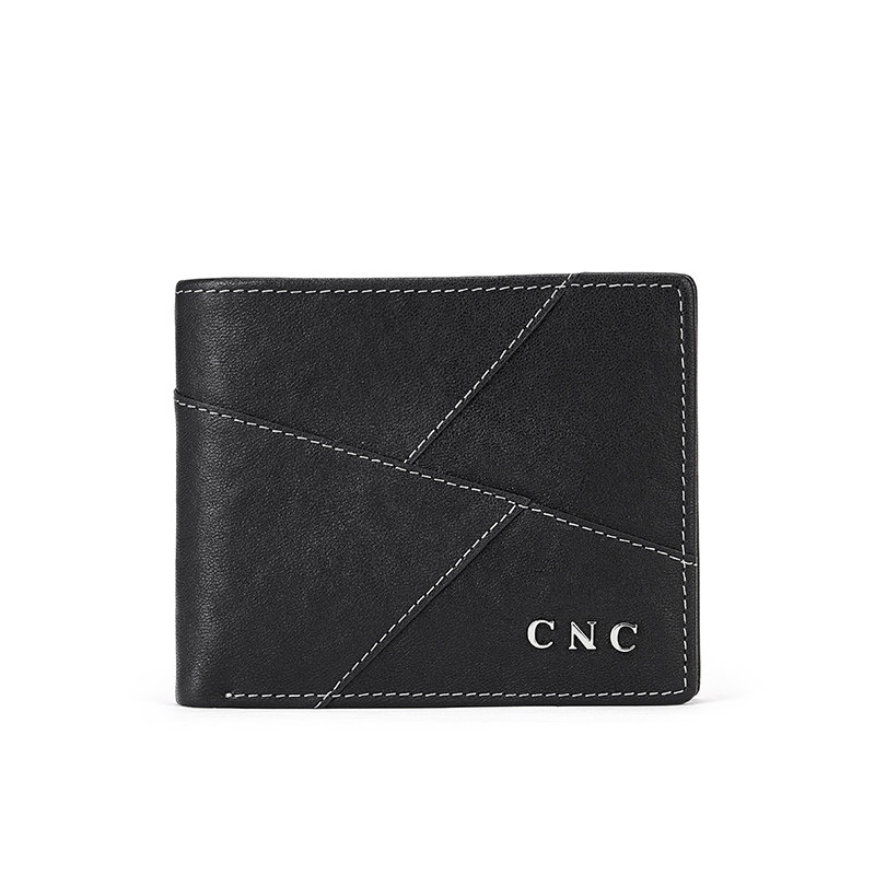 CNC（箱包）时尚男士钱包卡包证件包商务头层牛皮短款钱包送朋友