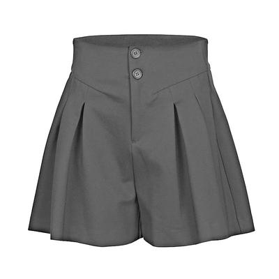 s.deer冬装高腰压褶A字短裤