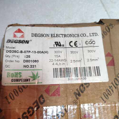 溢价-degson高松接线端子，dg25c-b-07p-13-00