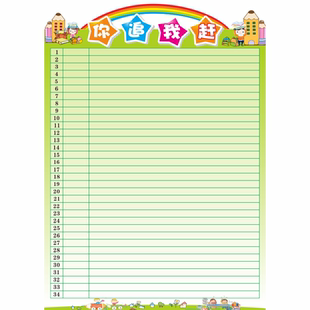 班级评比栏墙贴小学教室布置小组积分表幼儿园光荣榜你追我赶定制