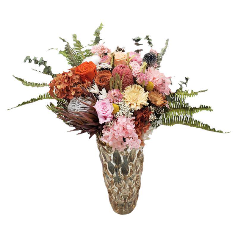 南非进口干花永生花混搭玫瑰花束