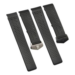 硅胶表带代用泰格豪雅透气胶带超级卡莱拉竞潜橡胶表带22 24MM