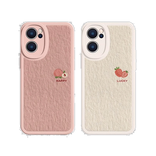 适用vivox80pro手机壳findx8草莓小米13Pro水蜜桃红米note12简约OPPOReno11新款iQOO女k60适用k70小清新x200