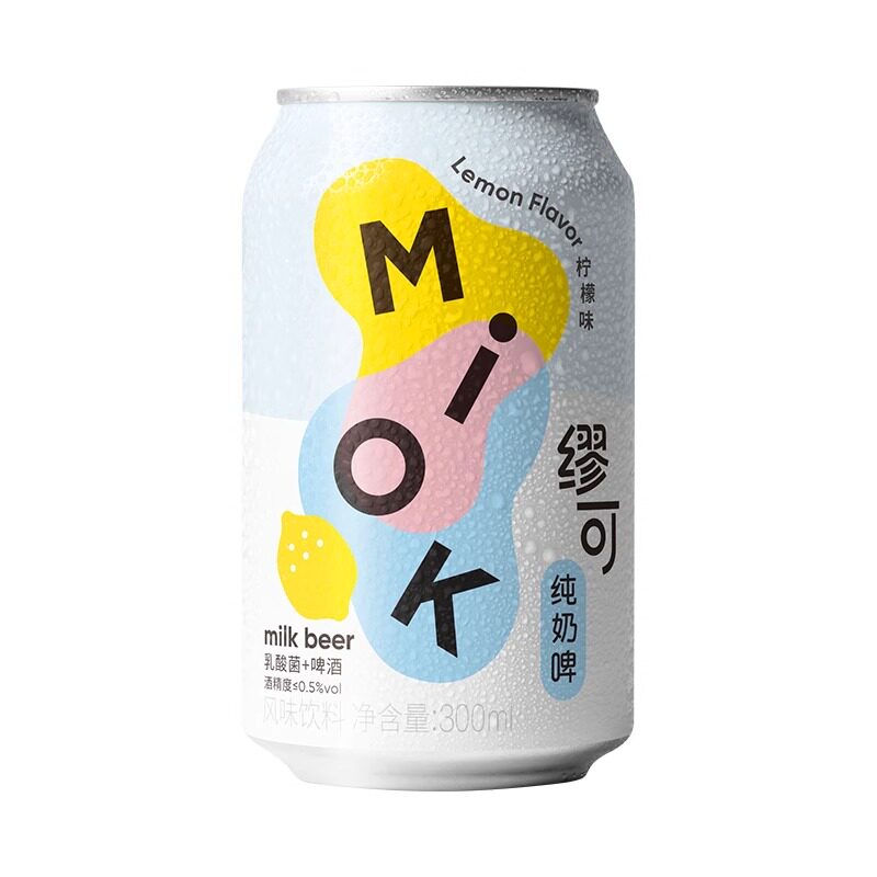 MIOK缪可奶啤300ml*6罐乳酸菌奶啤益生菌发酵奶啤酒罐装饮料整箱