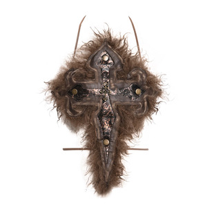 血液供给原创◆流亡之旅美拉德小众滩羊毛PU挂脖做旧吊带上衣背心