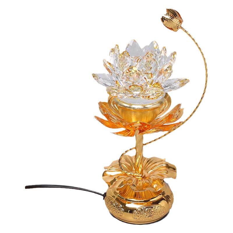 七彩LED长明灯家用莲花灯