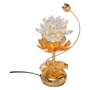 七彩LED长明灯家用莲花灯