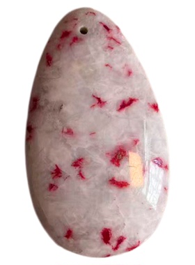 万山天然原矿朱砂打磨透光水滴晶体原石吊坠本命年纯天然正宗招财