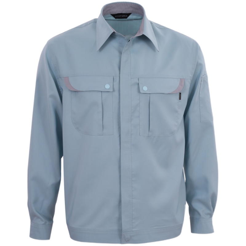 scotoria夏季工作服短袖套裝半導(dǎo)體工作服薄款吸濕速干團(tuán)購定制