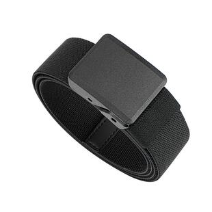 Nifco无金属防过敏免安检自动扣弹力编织尼龙可剪短军训轻便腰带