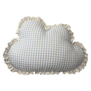 ins田园系列靠枕爱心抱枕简约格子靠垫女生装饰卧室沙发椅垫心形