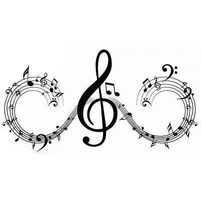 五线谱音乐教室防水自粘墙贴