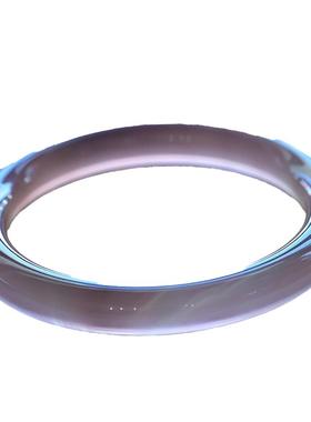 天然玛瑙手镯帝王紫玛瑙圆条玉镯干枯玫瑰暗紫色紫玉髓水晶饰品女