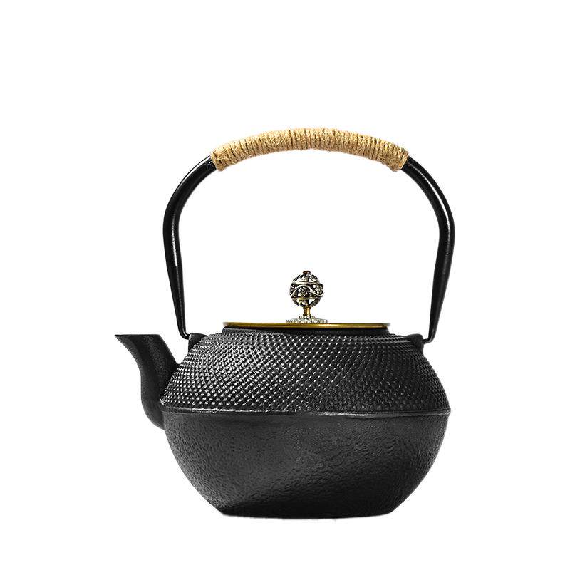 铁壶铸铁壶围炉煮茶壶烧水壶电陶炉功夫茶艺煮茶器泡茶壶摆件商用