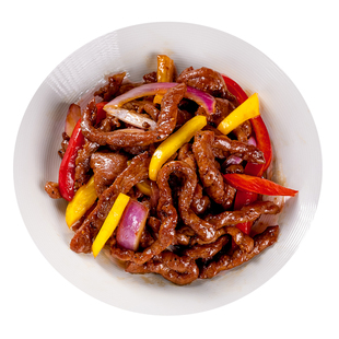 黑椒牛柳新鲜冷冻腌制披萨轻食生牛肉条状半成品菜饭店酒店商用