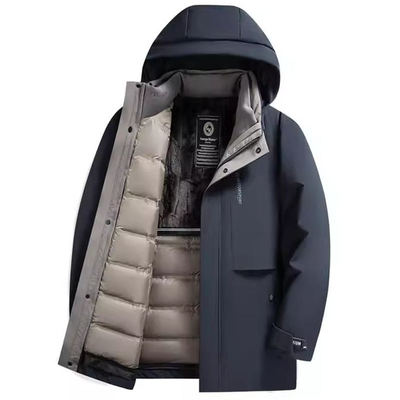 皮尔卡丹高档男士鹅绒羽绒服加厚内胆可拆卸活里活面派克服外套男