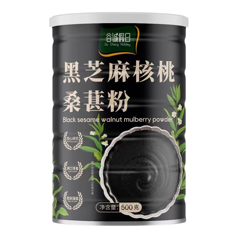 谷诚假日黑芝麻核桃桑葚粉0蔗糖