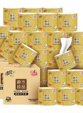 会员清风金装卷纸4层家用