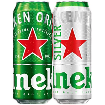 Heineken喜力经典啤酒500ml*6罐听全麦酿造爽口精酿原浆整箱批发