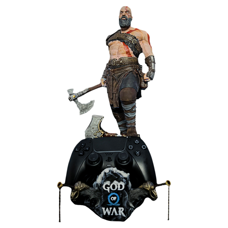 漫吾 战神主题手柄支架奎托斯模型游戏手工摆件PS5/PS4/XBOX通用