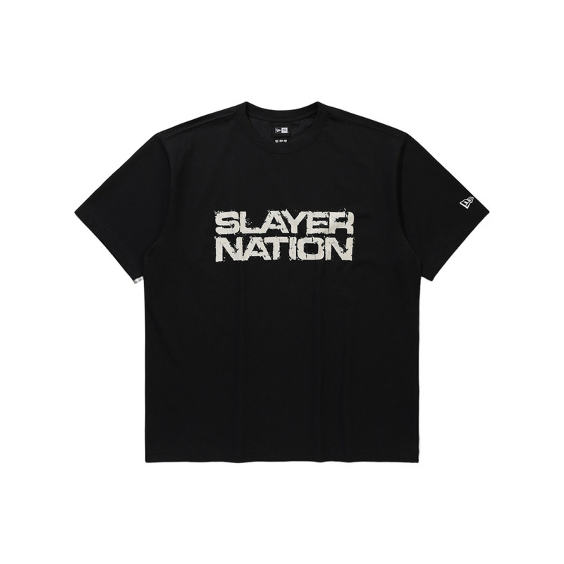 韩国代购纽亦华NEWERA X SLAYER重金属乐队联名大字母T恤黑色