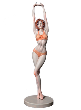 开天工作室早安少女摆件