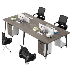 职员办公桌椅组合现代简约员工位屏风卡座四六人位电脑桌办公桌子