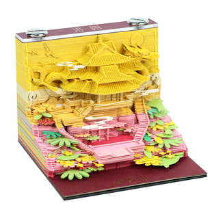 MINI洛阳系列3D纸雕立体便签纸本建筑河南老君山丽景门北京