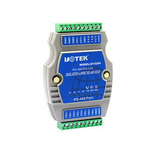 宇泰(UTEK)232转4口RS485集线器光电隔离防雷 rs485分配器UT-5204
