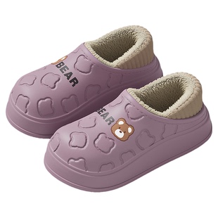 棉拖鞋女保暖包跟秋冬2026新款室内家居防水防滑外穿可爱月子棉鞋