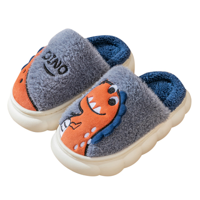猪爸爸卡通小恐龙亲子棉拖鞋