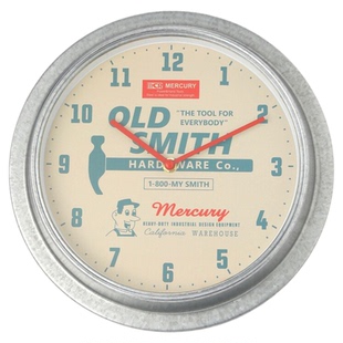 MERCURY×OLD SMITH HARDWARE Co.2026新款家用圆形挂钟641693