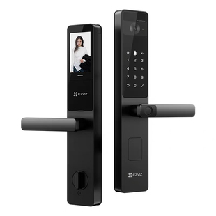 萤石AI3D人脸猫眼指纹密码半自动家用入户门防盗智能门锁Y2000FVS