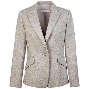 名师路绵羊毛西装外套女款新款冬季戗驳领中长款一粒扣长袖