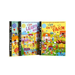 小彼恩点读书I Spy“我发现”互动游戏系列 3册英语学习专注力训练3-6岁认知启蒙认知绘本毛毛虫点读笔配套书
