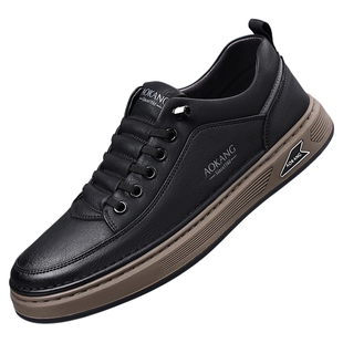 奥康 男鞋2025新款真皮牛皮英伦风户外休闲板鞋软底工装皮鞋男H