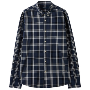 SCOFIELD男装26年早秋新款翻领格纹时尚休闲长袖舒适衬衫男