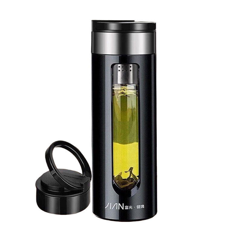 富光玻璃杯泡茶杯茶水分离男款