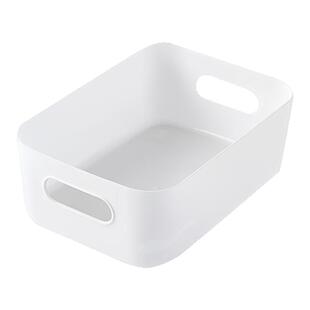 收纳盒桌面零食杂物化妆品小型塑料储物筐宿舍厨房长方形整理盒子