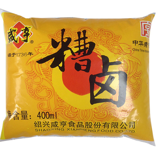 咸亨糟卤360ml*30包整箱绍兴香糟卤凤爪猪皮晶花生毛豆藕片原料
