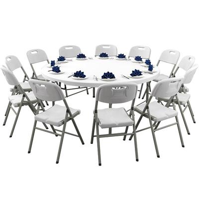 塑料桌面吃饭可折叠大圆台