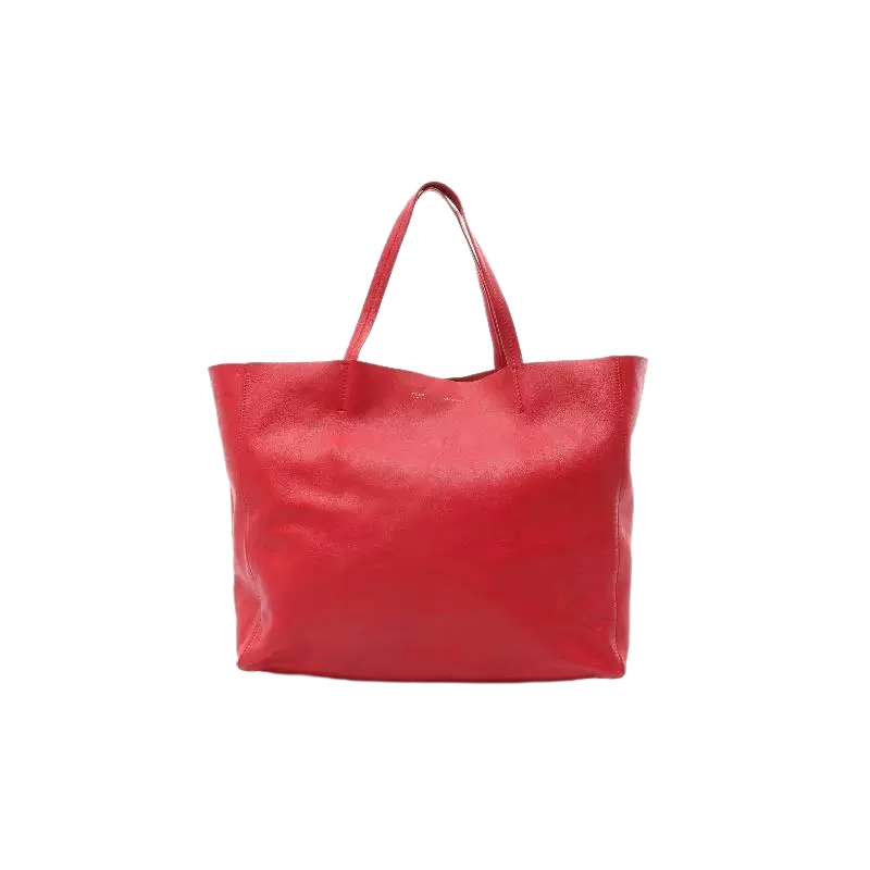 中古Celine赛琳女包B级9新Tote Bag托特包牛皮托特包红色BRANDOFF
