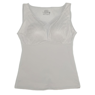 香月明美秋冬保暖背心女加绒加厚双层带胸垫塑身收腹打底衣65803